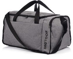 Meteor Odyn - Fitness tas - Sportuitrusting - Ideaal voor sportschool en training - Grijs Gemêleerd / Zwart