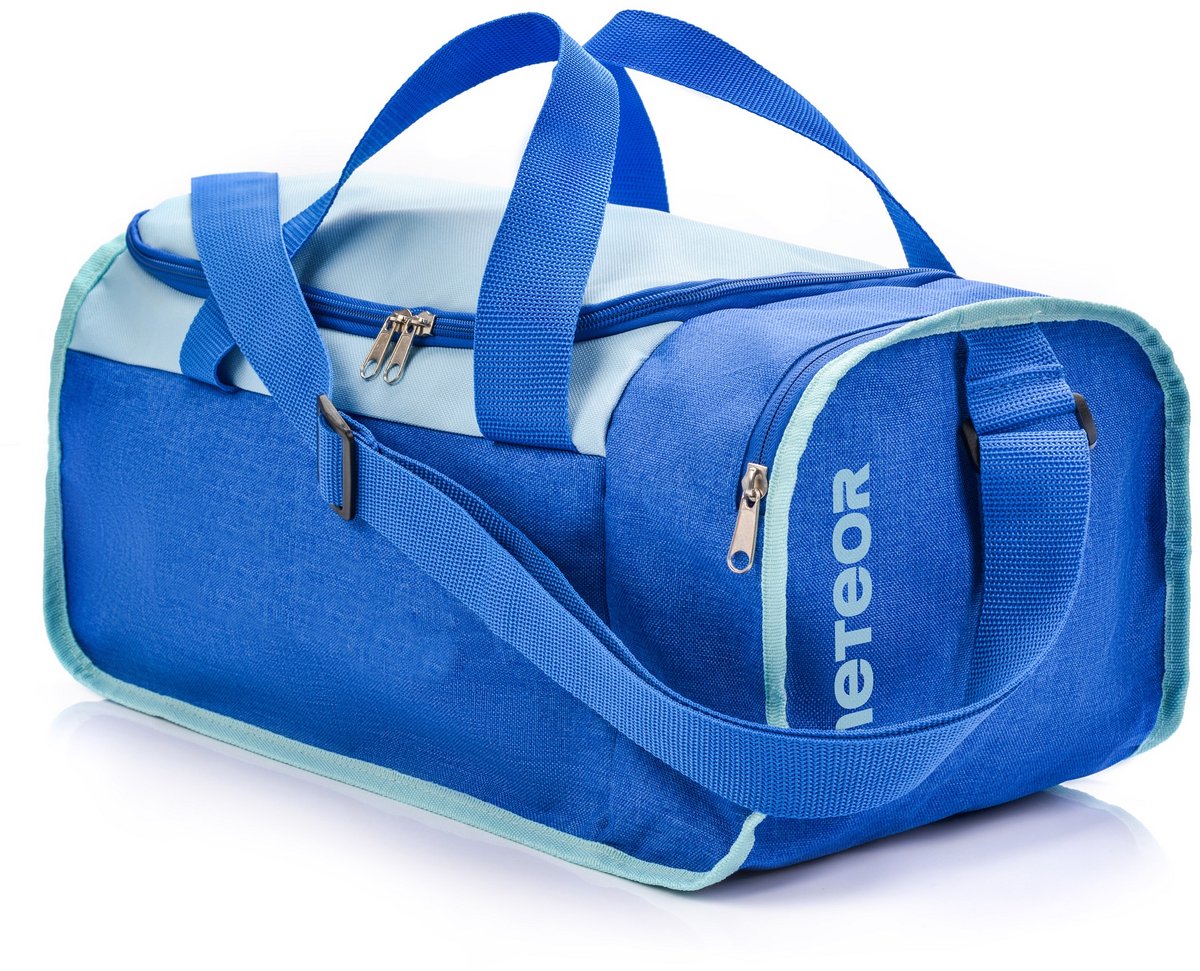 Meteor Nepr - Fitness tas - Sportuitrusting - Ideaal voor sport en training -Blauw / Lichtblauw