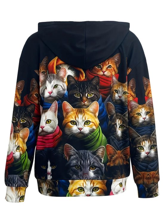 kattentrui voor katten dames lange mouwen hoodie met