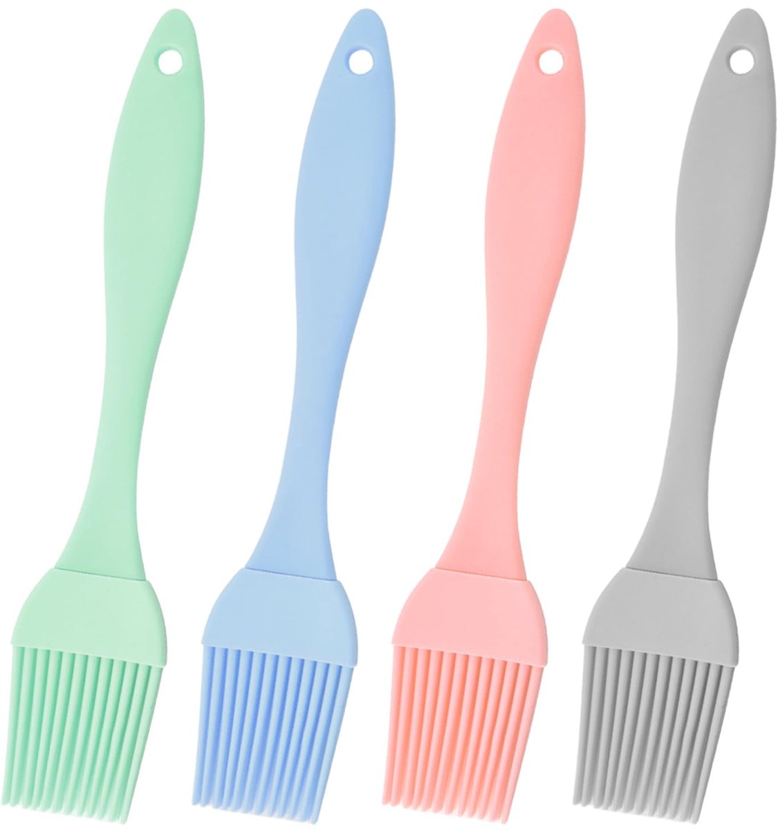 Ibenzoa® Set van 4 Hittebestendige Siliconen Keukenkwasten voor Bakken en Grillen met Comfortabele Grip