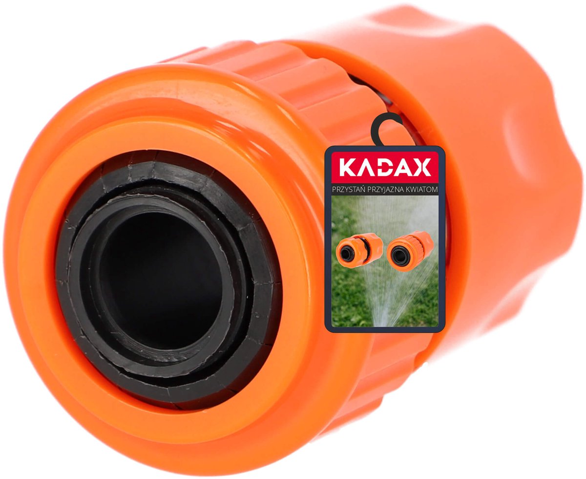 KADAX Slangkoppeling van kunststof ABS, verbindingsstuk voor tuinslang, snelkoppeling, tuinkoppeling, slangverbinder, eindconnector (3/4 inch)