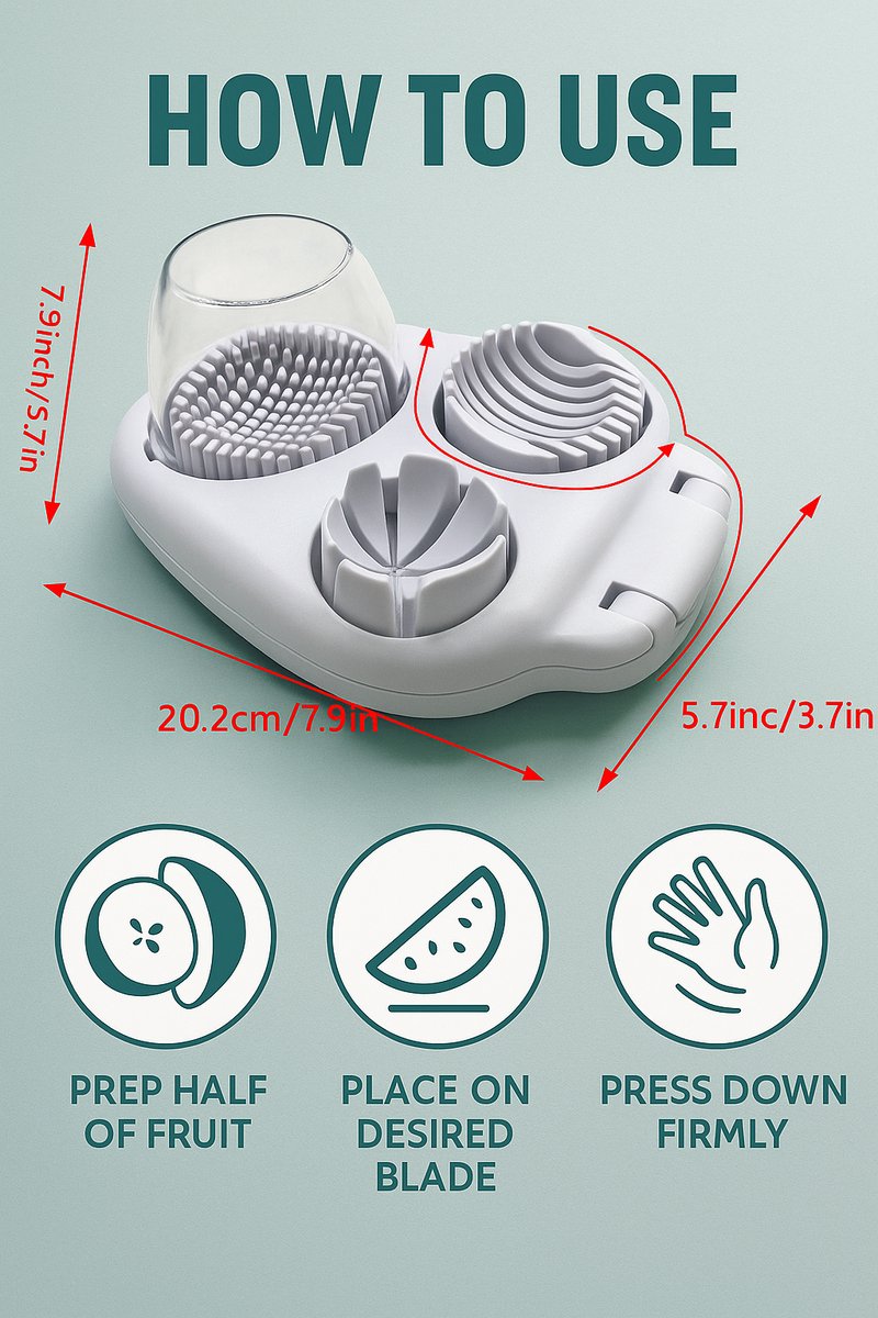 Multifunctionele 3-in-1 Snijder – Voor Eieren, Tomaten & Fruit – RVS – Vaatwasserbestendig