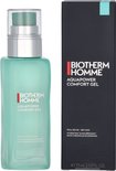 BIOTHERM HOMME Aquapower Comfort Gel flesje en doosje, beide turquoise en zwart