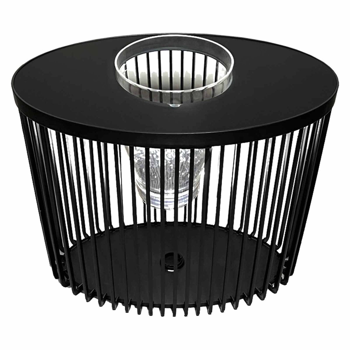 COOTAB Cooler Table 3-in-1 Loungetisch mit Acryl-Kühler Stockholm 46 cm zwart-gekleurd