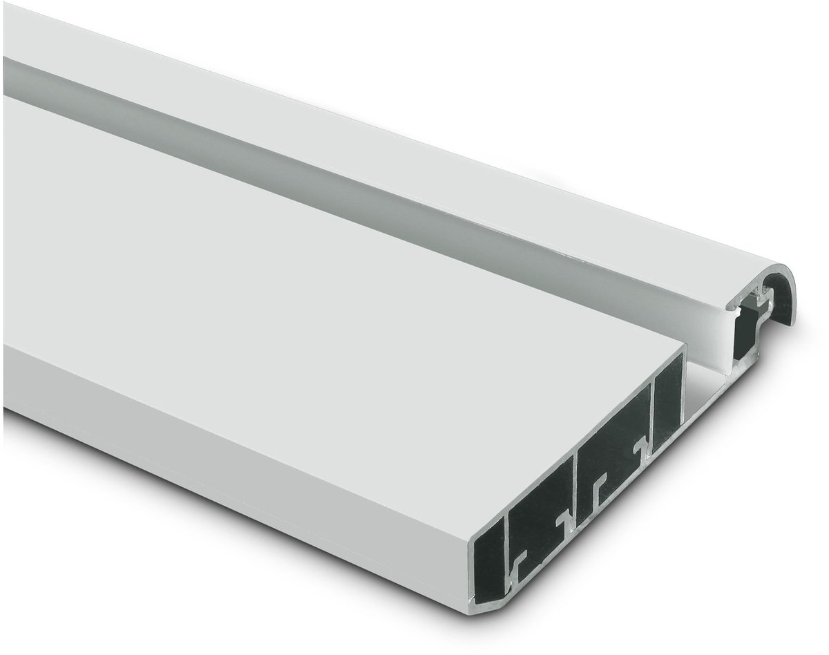 Aluminium Led PLINT profiel - Wit - Wandmontage - voor Ledstrips - 2m - 13x84 mm