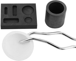 Allecto Plus - Graphite Smeltkroes Set - Hoge Zuiverheid - Tong - Gietkom - Smeltset voor Metaalbewerking