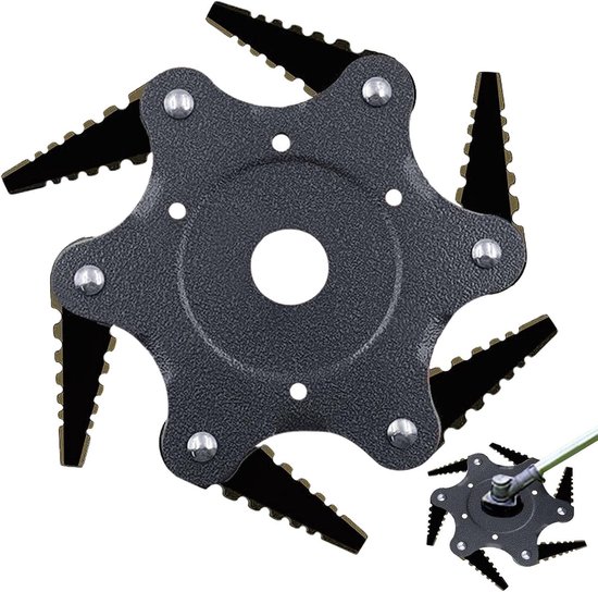 Foto: Trimmerkop 6 tanden maaikop bosmaaier onkruidverwijderaars grasmaaier grastrimmer onkruid verwijderen accessoires voor grasmaaiers tuin tuingereedschap 72 mm blade 152 mm zwart