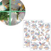 24 Pcs Autocollants Anti-Collision Oiseaux Fenêtre - Motifs Papillon, Libellule Et Oiseau - Protection Verre