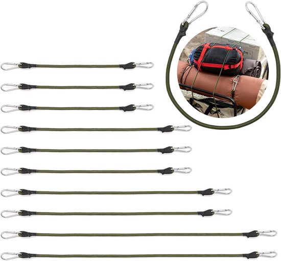 Spanrubber met karabijnhaak, expander met karabijnhaak, 150 cm, 4-delige bagagespanner, rubberen spanner met haken, zwart Spanrubber met karabijnhaak, expander met karabijnhaak, 150 cm, 4-delige bagagespanner, rubberen spanner met haken, zwart