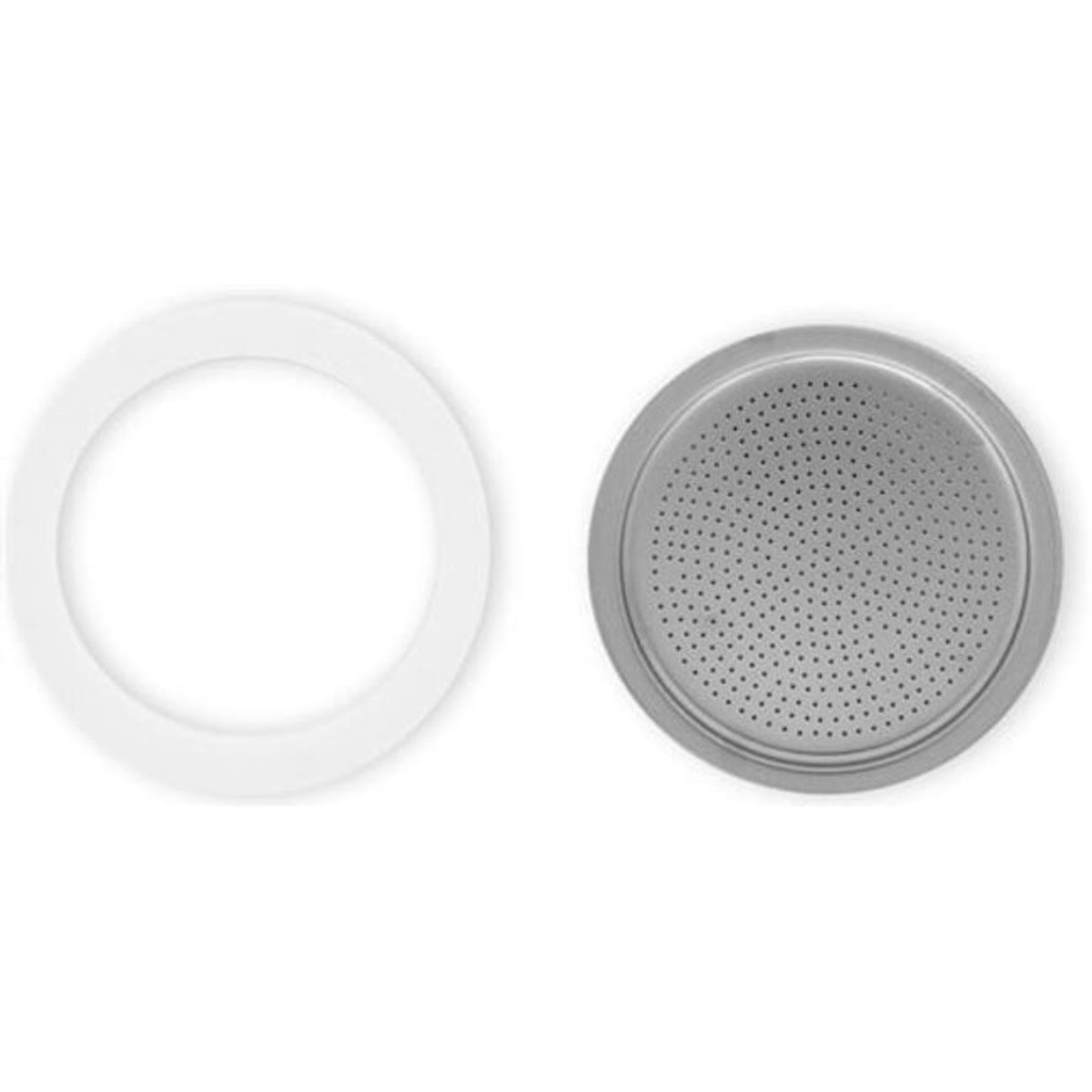 Bialetti Moka Aluminium Filterplaatje + 1 Siliconen Ring 12 kops
