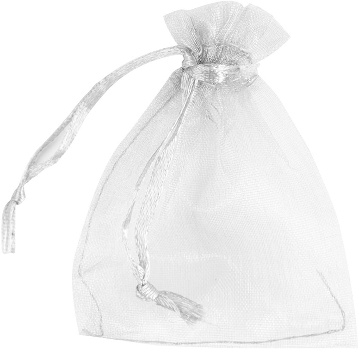 Zakje Organzazakjes | zilver | 10 stuks | Hoogte ca. 8.5 cm| Breedte ca. 6 cm