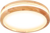 Plafondlamp Led 24W Moderne Plafonnière Houten 30cm voor Woonkamer Keuken Slaapkamer Warm Licht