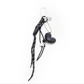 xoxo Wildhearts Bag Charm - Rope Heart - Black - Hangertje voor handtas - Accessoire voor dames tas - Touwtje met hart - Hartjesketting - Sleutelhanger - Zwart