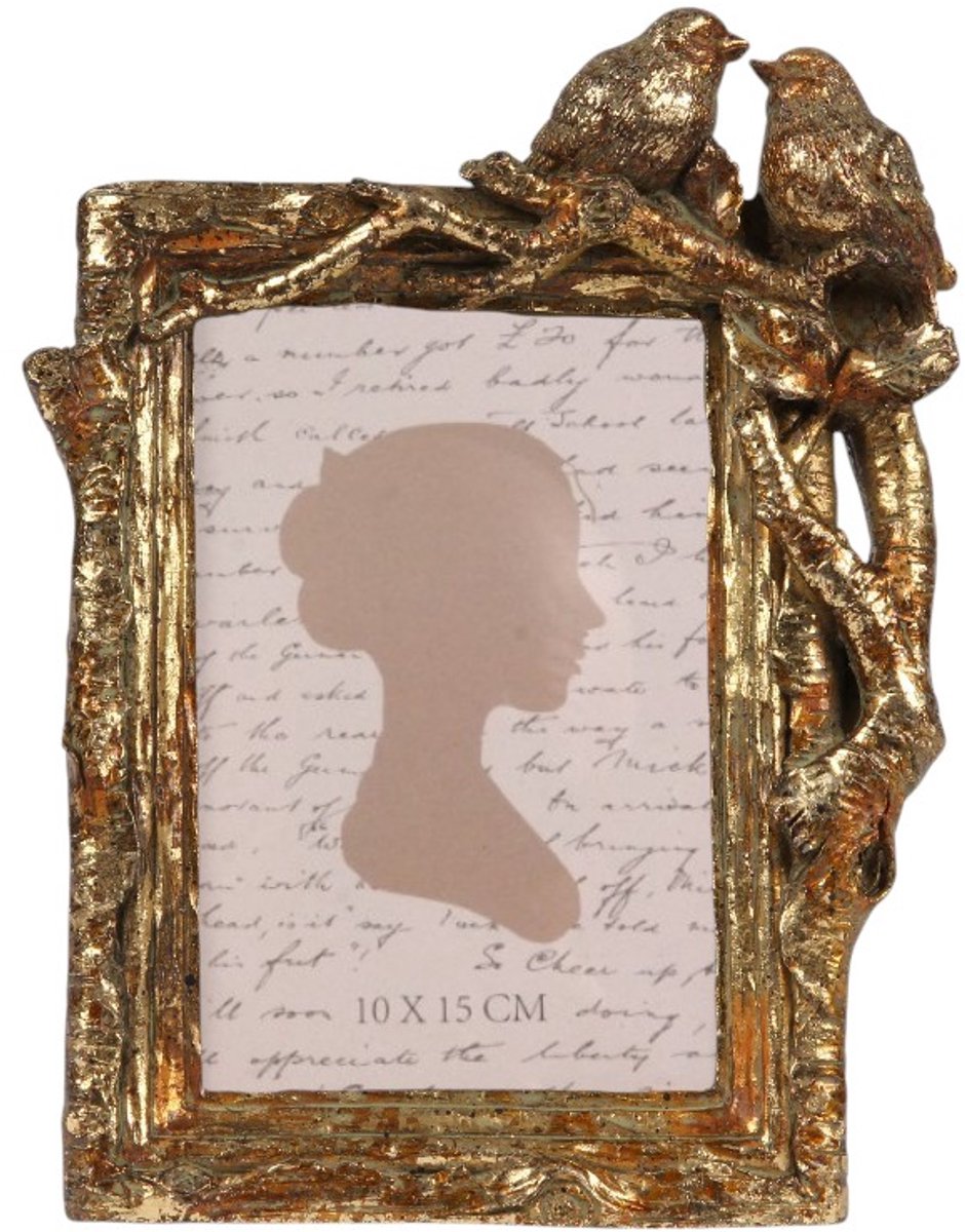 Baroque - Fotolijst - Fotolijst 10x15 cm - Goud - Resin - Staand - 22x17x3.5 - Polyresin