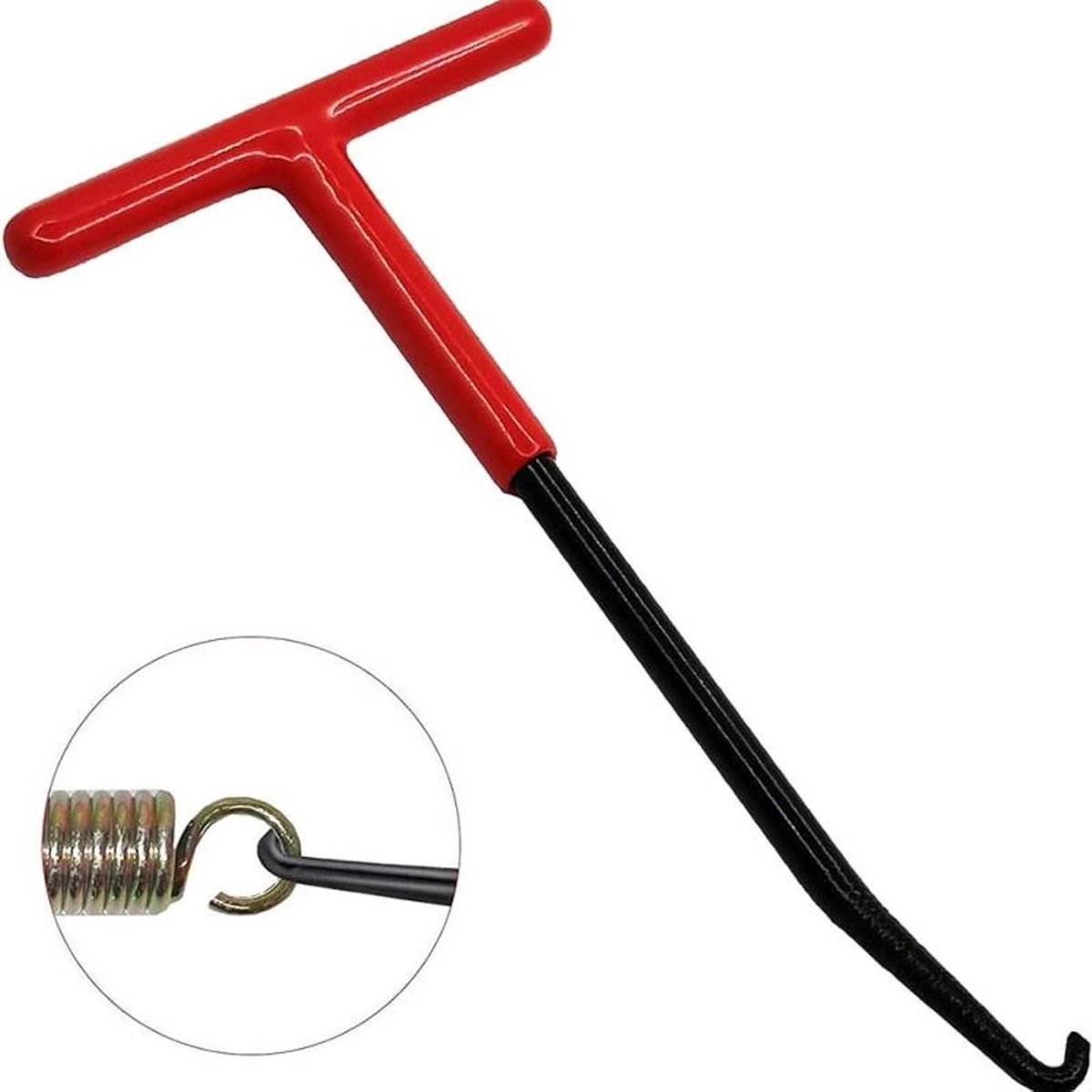 Allecto Plus - Veerhaak voor motorfiets & scooter - T-haak montagehaak - Stalen veerhaak 16 x 8 cm