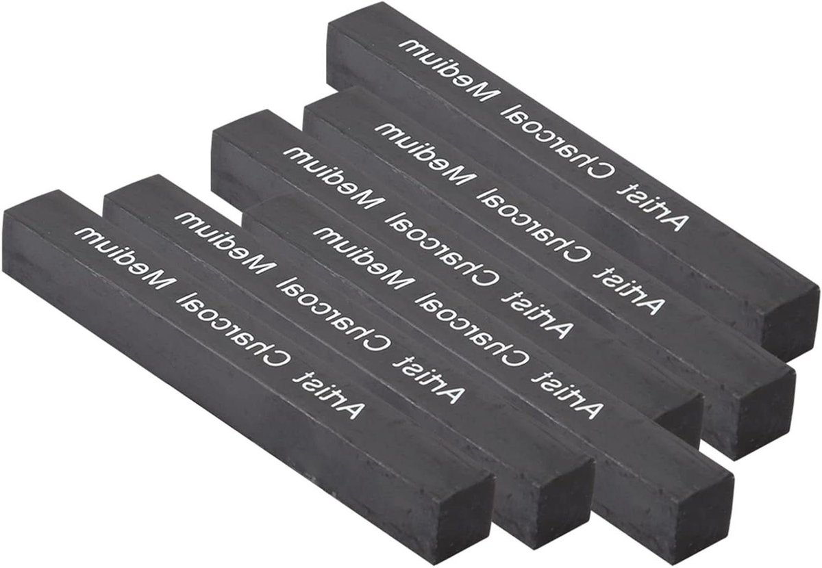 Artist Compressed Charcoal Sticks - Vierkante Compressed Charcoal pastel voor schetsen en tekenen Enriched your art supplies with these versatile charcoal sticks for creating shadows and sketches of art objects.