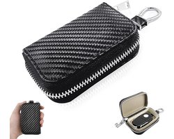 1 stuk - Faraday-kooi autosleuteltas - RFID-signaalblokkerende antidiefstaltas - Sleutelbeschermhoes - Anti-hacker beschermhoes - Isolatietas voor autosleutels - Zwart - 10,5 * 6,5 cm - Geschikt voor alle soorten autosleutels en kamersleutels