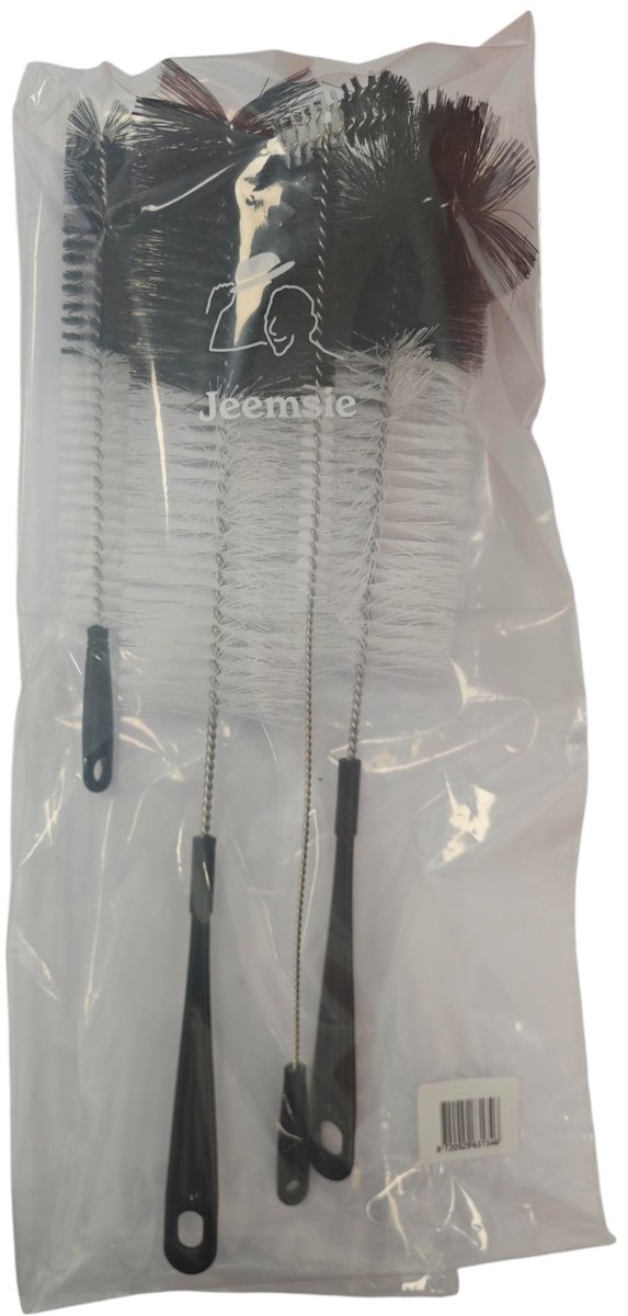 Flessenborstel Set 5-delig - Flessenreiniger voor Babyfles, Thermosfles, Waterfles en Karaffen - Lange Flessenborstels - Met Ophangoog van Merkloos — afbeelding 4