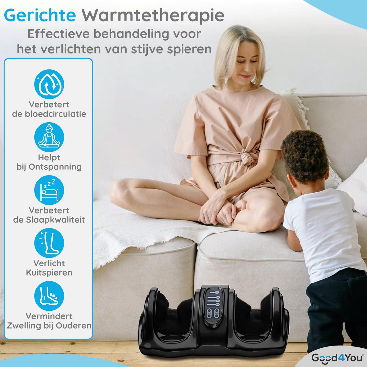 Good4You Shiatsu Voetmassageapparaat - Voor Voeten, Benen, - afbeelding 2