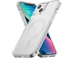 My Case Hoesje geschikt voor iPhone 13 MagSafe Transparant - Shock proof case Hoes Magnetisch doorzichtig