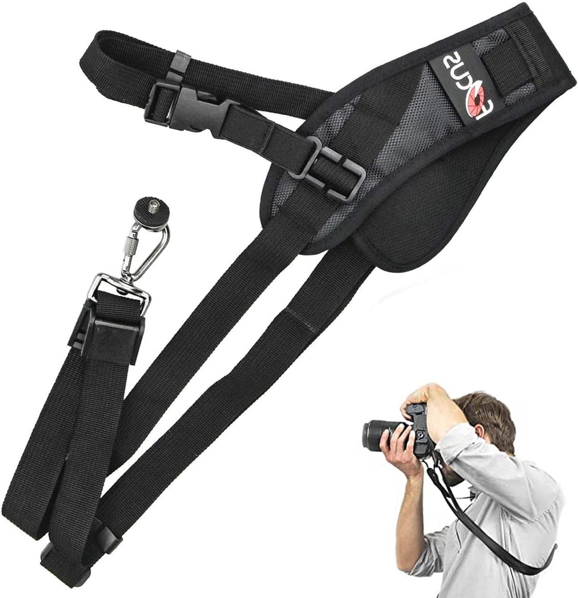 Schouderriem voor Camera - Antislip Schouderriem met Snelsluiting en Comfortabel Ontwerp