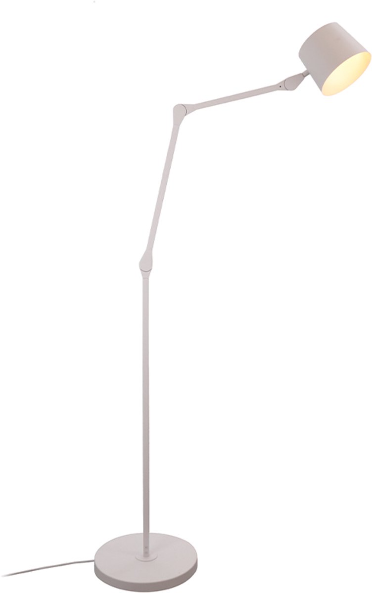 Olucia - RINKE - Vloerlamp - Wit - Vorm: Kegel
