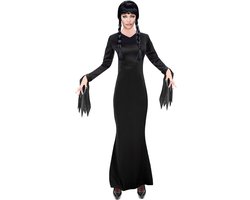 The Addams Family Morticia Zwarte Jurk - Maat M
