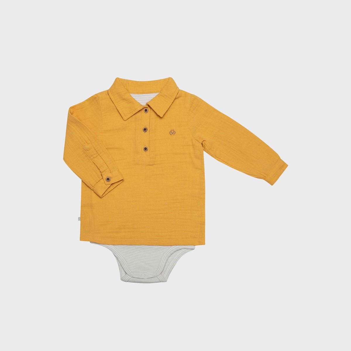 Babyshirt lichaam OrganicEra jongensbody van biologische mousseline