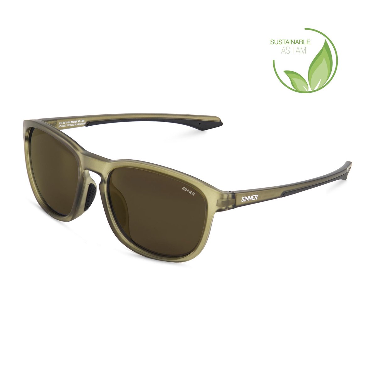 SINNER Yacan - Zonnebril - SINTEC® lenzen - Olijfgroen - Unisex - One size - BIO based frame