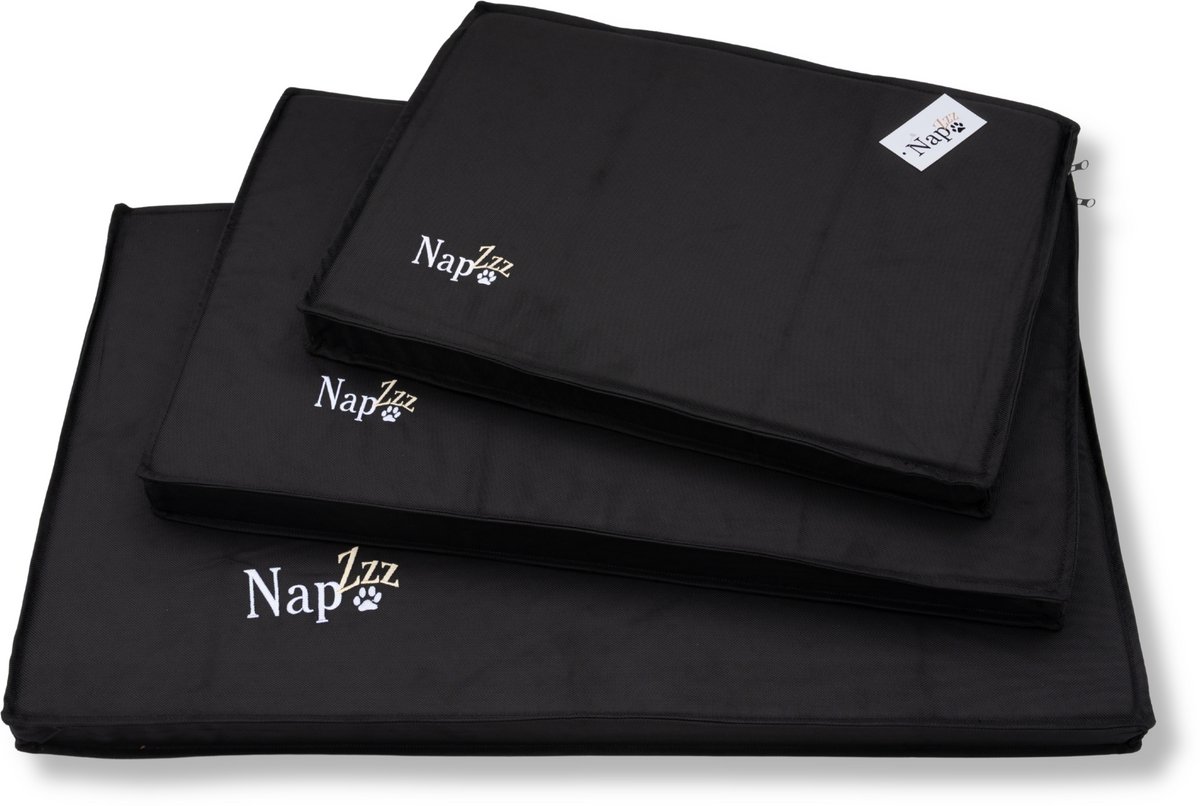 NapZZZ Benchkussen waterproof Zwart maat M: 75 x 47 x 5 cm