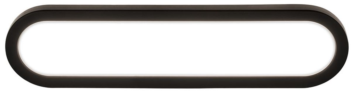 B.K.Licht Pil - LED Spiegellamp - wandlamp - badkamerlamp - met indirect licht - IP44 - neutral wit licht 4.000 K - zwart - 35 x 9 x 4 cm Zwart (rond)