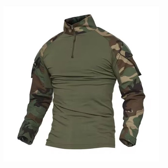 Pull camouflage - Armée - Vert - Homme - Chemise à manches longues - Pull