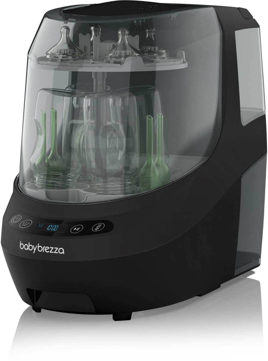 Baby Brezza Bottle Washer Pro – Flessenwasser, Sterilisator & Droger – Voor Babyflessen en Kolfonderdelen - Zwart