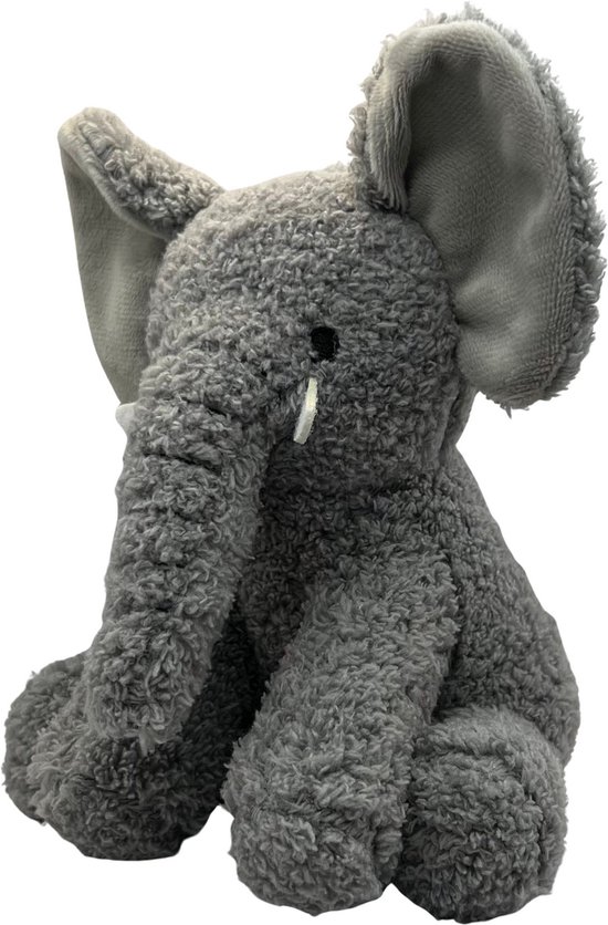 Fluffica - Fluffy Olifant Knuffel - Grijze Knuffelvriend - Zachte Pluche - Lief Design - Knuffeldier voor Kinderen - 16cm - Perfect Cadeau van Merkloos — afbeelding 4