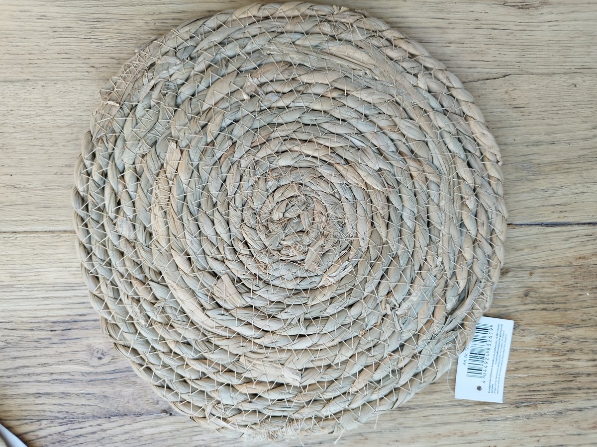 Pannen/borden onderzetters raffia