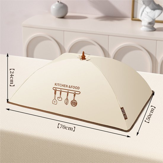 Thermische Voedselkap Opvouwbaar - 70x50x24cm - Warmte- & Koude Afdekking - Ideaal voor Camping, Thuis & Reizen — afbeelding 5