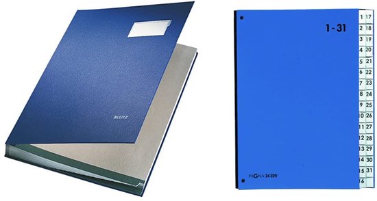 Leitz 57000035 Signature Map 20 Vakken PP Omslag Blauw A4 Pagna leitz-57000035-signature-map-20-vakken-pp-omslag-blauw-a4-pagna