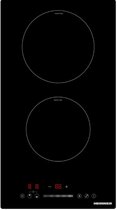 Arebos glaskeramische kookplaat 2 platen | Inbouw zelfstandige kookplaat 3200 W | 30 cm | Sensor-touchdisplay | 9 verwarmingsstanden | Kinderslot, timer, oververhittingsbeveiliging