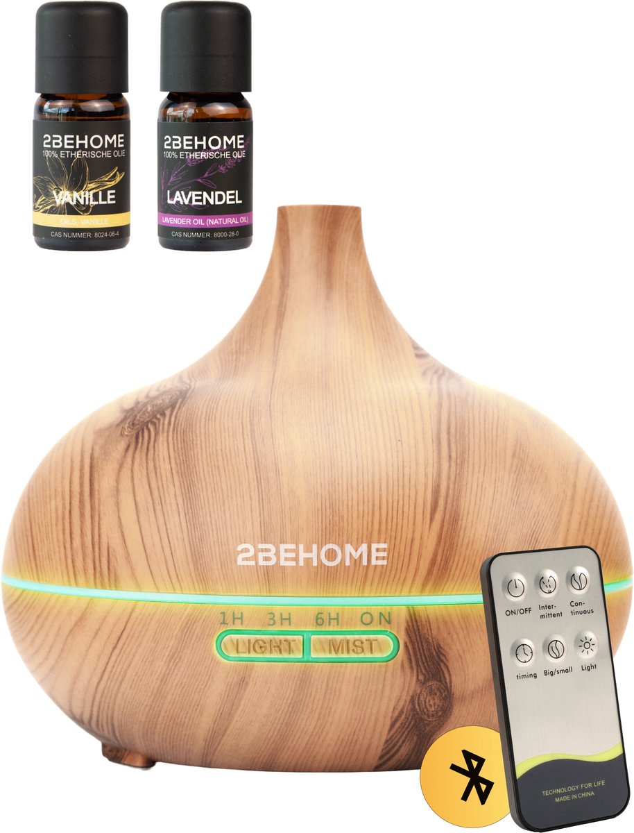 2BEHOME Aroma Diffuser 550ml met Afstandsbediening