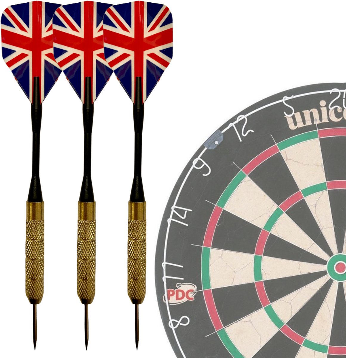 UKdarts - 3 Stevige Complete Dartpijlen - Darts Accessoires - Dartset - Dartpijlen - Darts Pijlen - Darts Flights - Darten - PROFESSIONEEL - 3 Pijlen