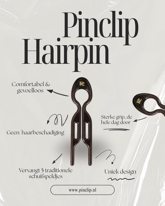 Lot de 3 épingles à cheveux intelligentes Pinclip transparentes