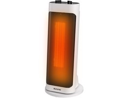 Auronic Elektrische Kachel - 2000W - Keramische Kachel - 2 Warmtestanden - Ventilatorkachel - Roterend - Omvalbeveiliging – Oververhittingsbeveiliging - Wit