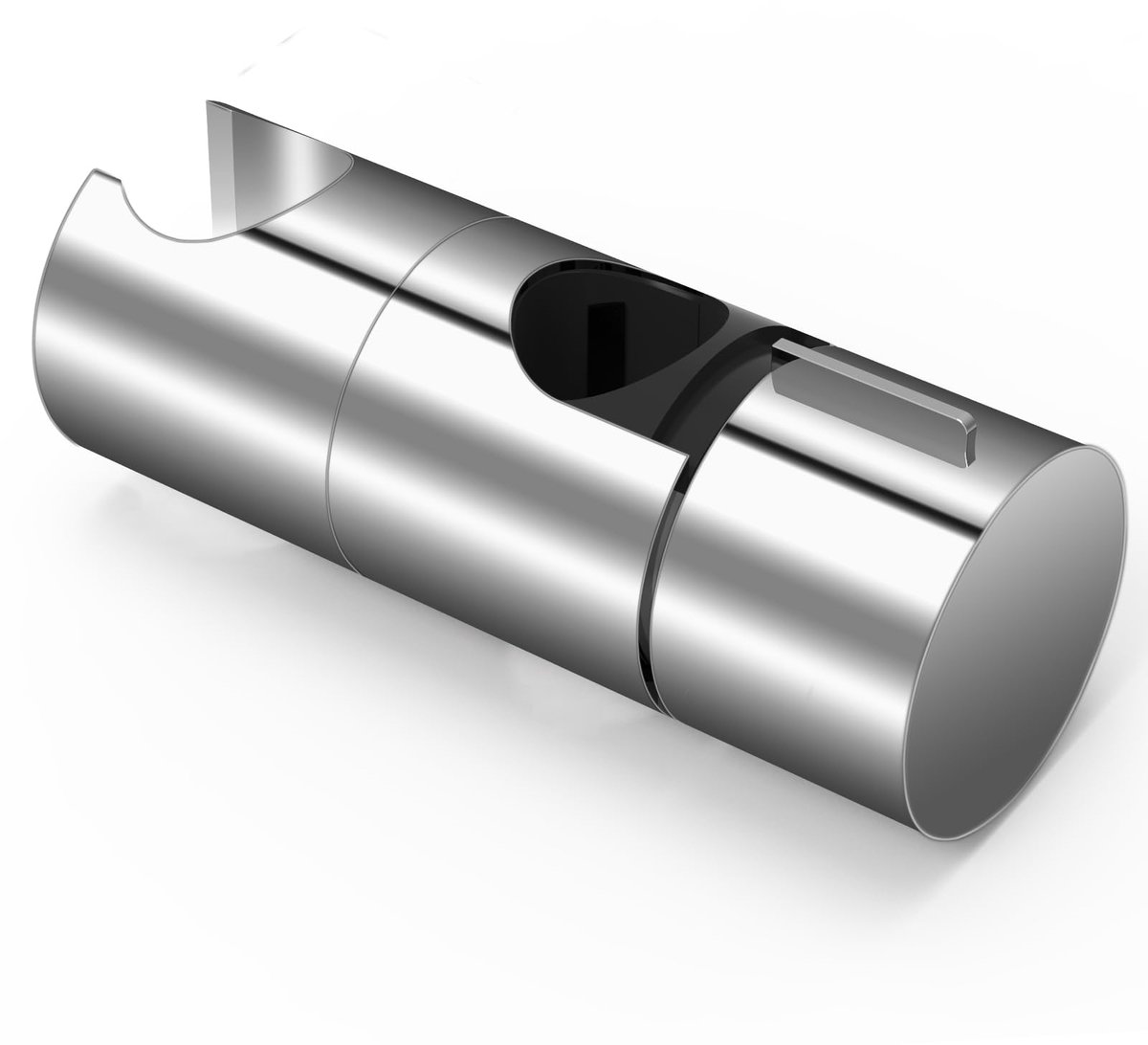 Douchekophouder Verstelbaar – Voor 18–25 mm Ronde Douchestangen – 90° Kantelbaar – ABS Chroom – Zonder Boren of Gereedschap – Universele Handdouchehouder
