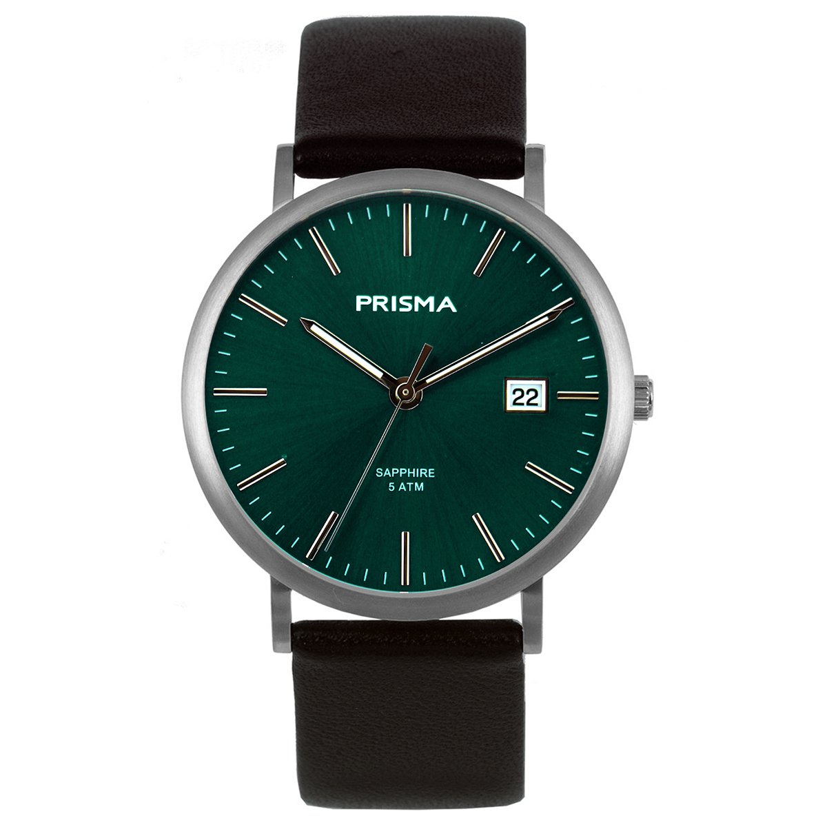 Prisma Horloge P.1673 Heren groen titanium saffierglas 5 ATM