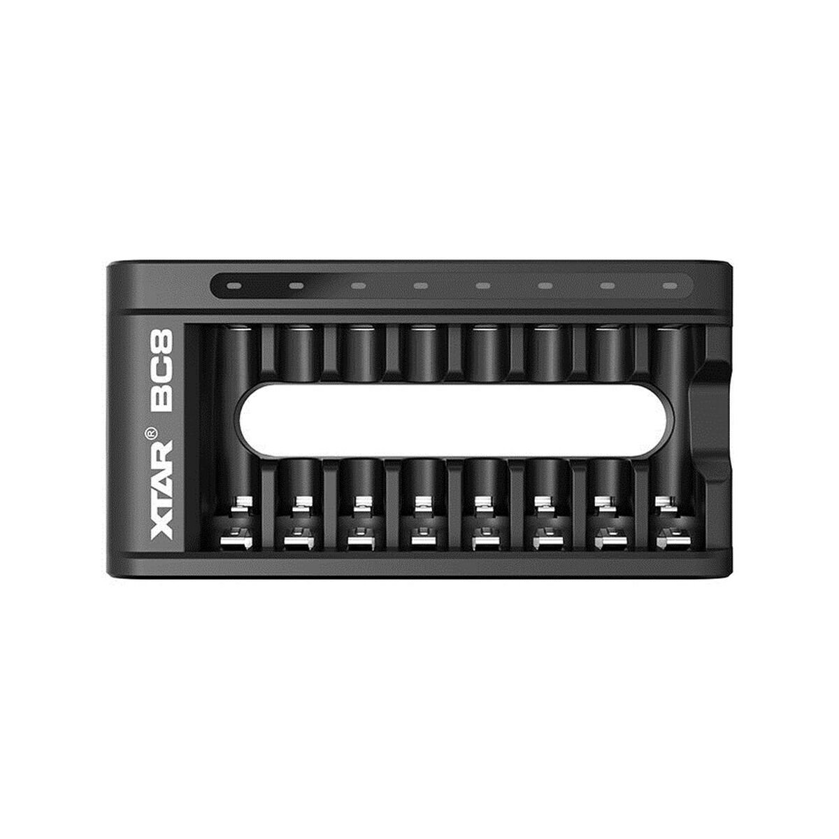 8-voudige Universele Batterijlader met USB-C voor AA/AAA 1,5V Li-ion en 1,2V NiMH Batterijen