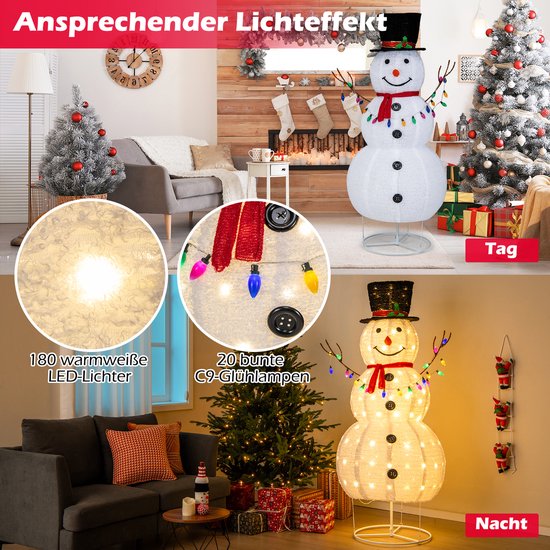 Deuba Kerstfiguur Pinguïn familie - LED Acryl 23cm - Wit Licht