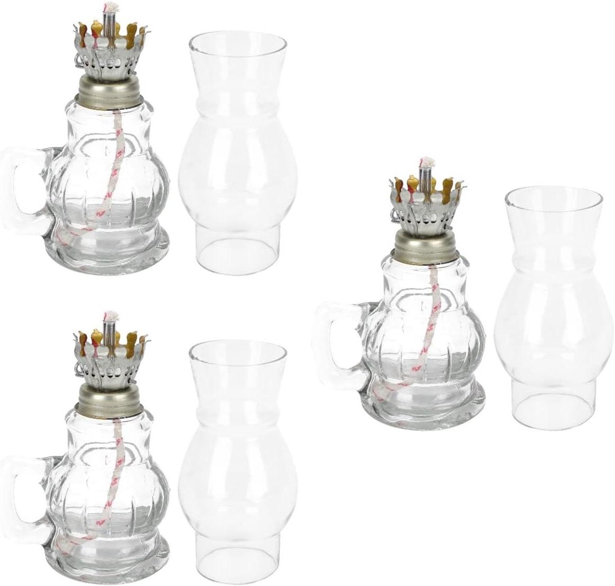 Allecto Plus Glazen olielampen set van 3 voor binnen en buitenverlichting Any