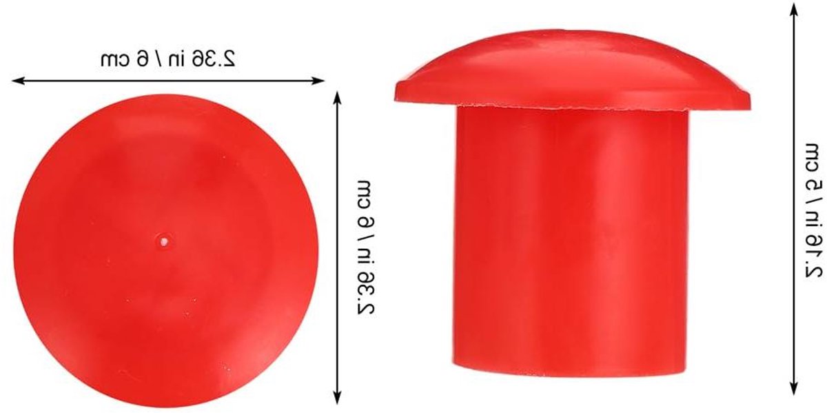 Allecto plus - Veiligheidskappen voor wapeningsstangen - Rood - 60 stuks - Bescherming en zichtbaarheid