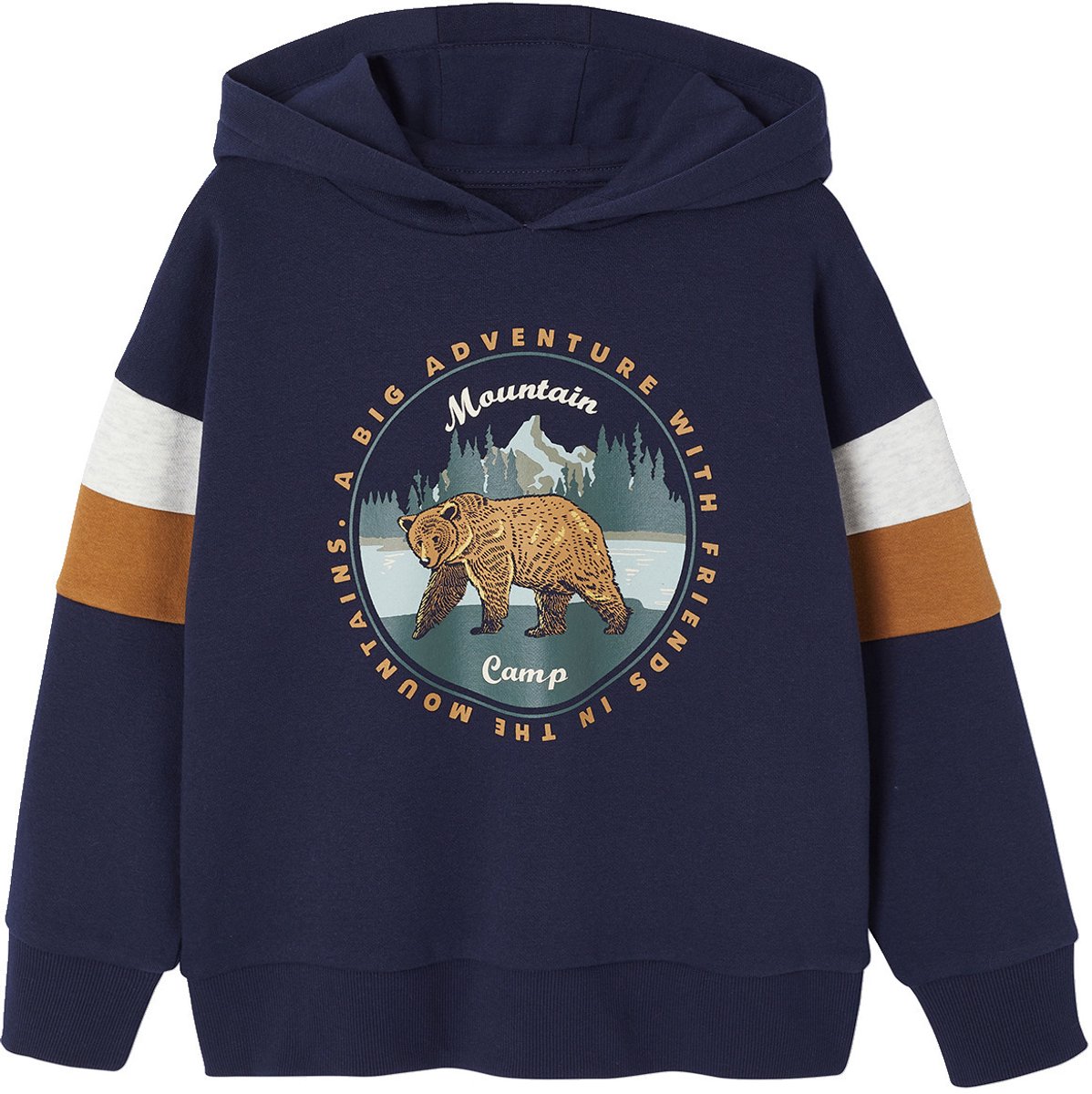 Vertbaudet Sweater met capuchon met geplaatste print