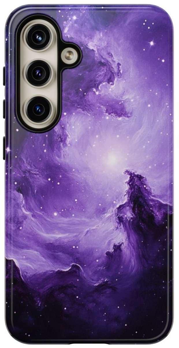 Paarse Nevelgalaxy – Telefoonhoesje Geschikt voor Samsung Galaxy S24
